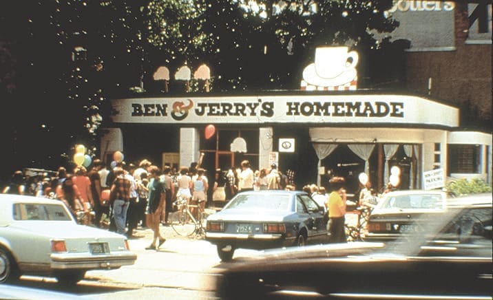 Hier fing alles an: die erste Filiale von Ben & Jerry's in einer ehemaligen Tankstelle (Foto: Steph Miles / Ben & Jerry's)