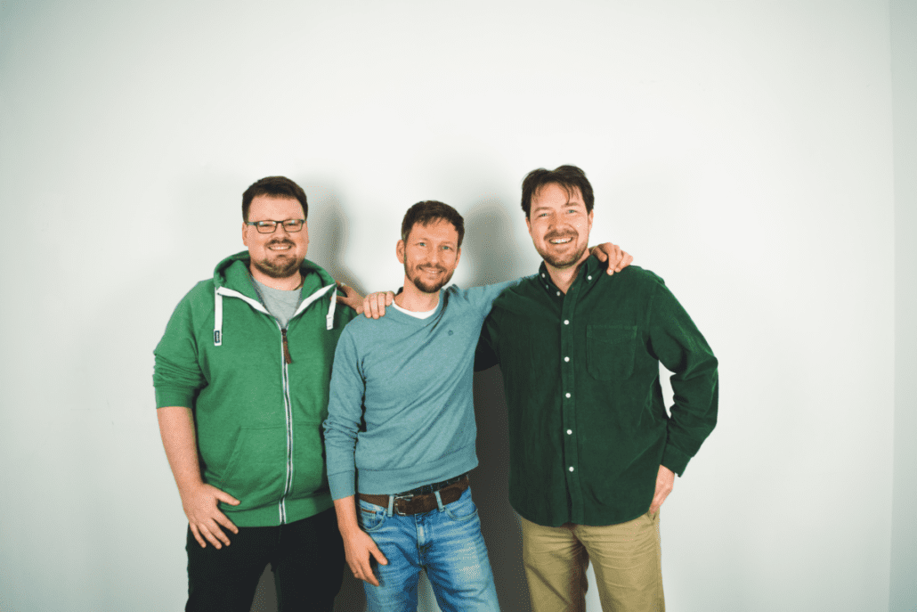 Die Gründer von Our Greenery: Florian Gerhardt, Daniel Bosman und Robert Dietrich.