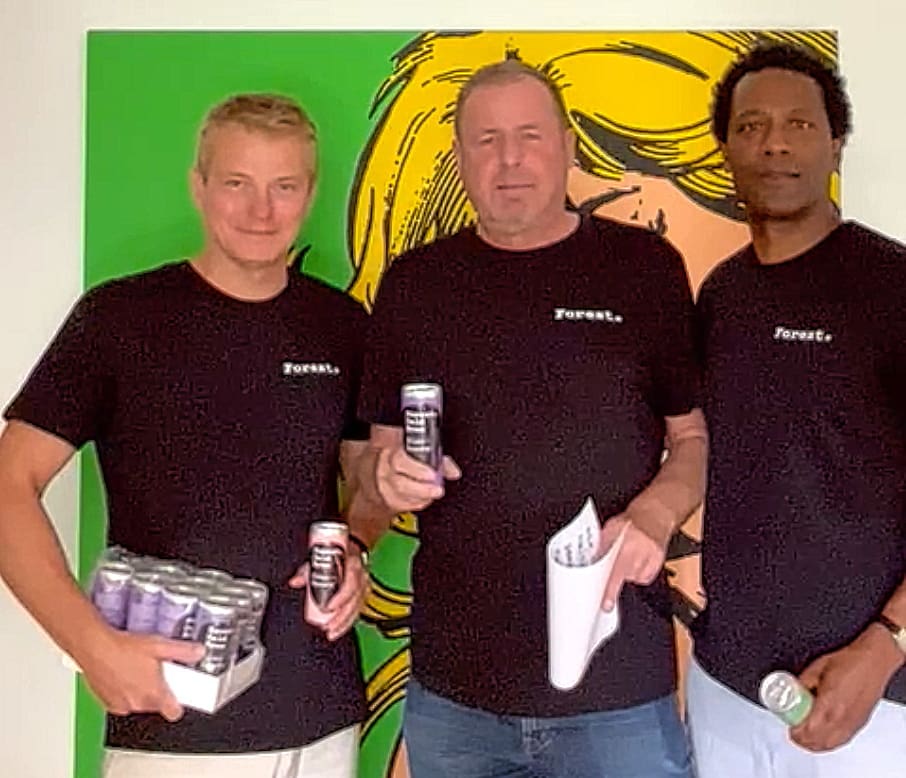 Chris Hanke, Norbert Schulz und Ricardo Hall Brooks von Forest Lemonade.
