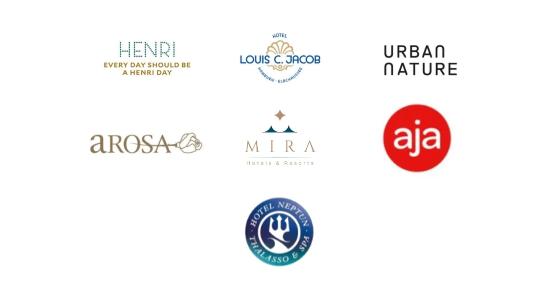 Die Logos der Ketten und Hotels von DSR